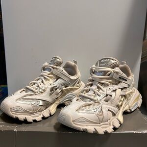 Balenciaga Cream Sneakers with Chunky Design